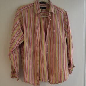 Faconnable Vibrant Striped Button Down‎ Shirt